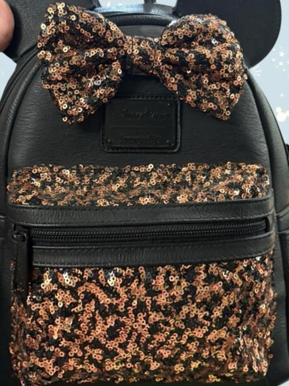 NWOT Rare Loungefly Disney Beauty and the Beast Black & bronze sequin